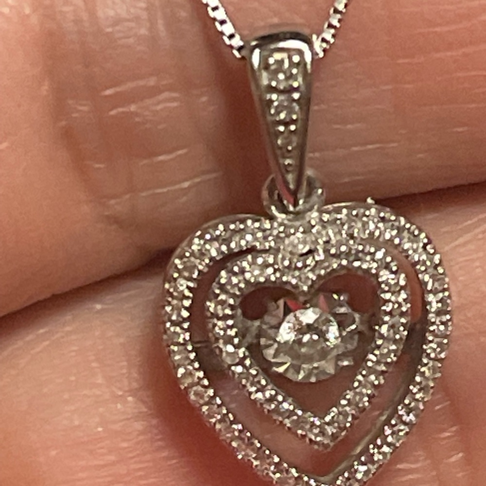 10k white gold necklace - Picture 10 of 14